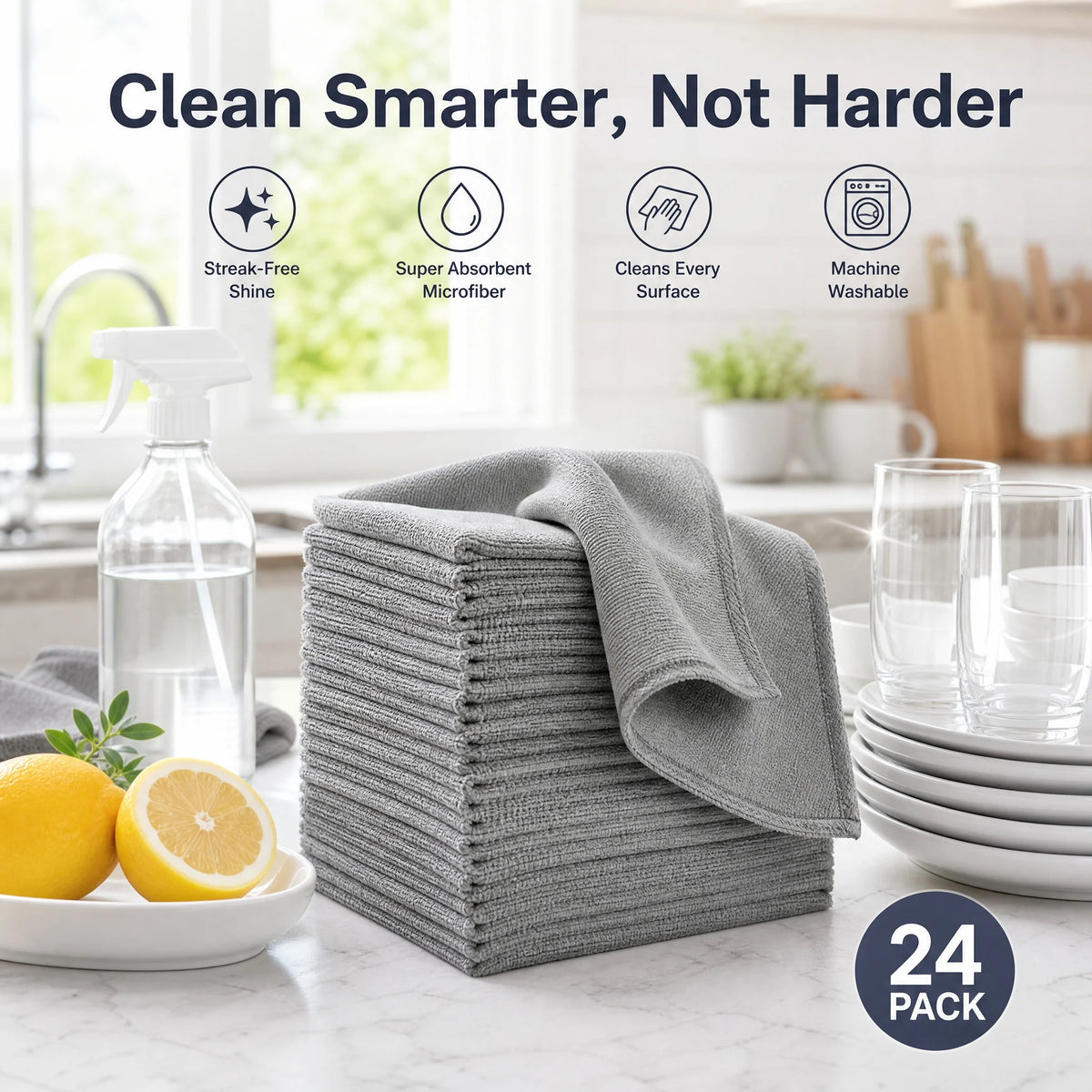 Microfiber Cleaning Cloths – 10 Pack