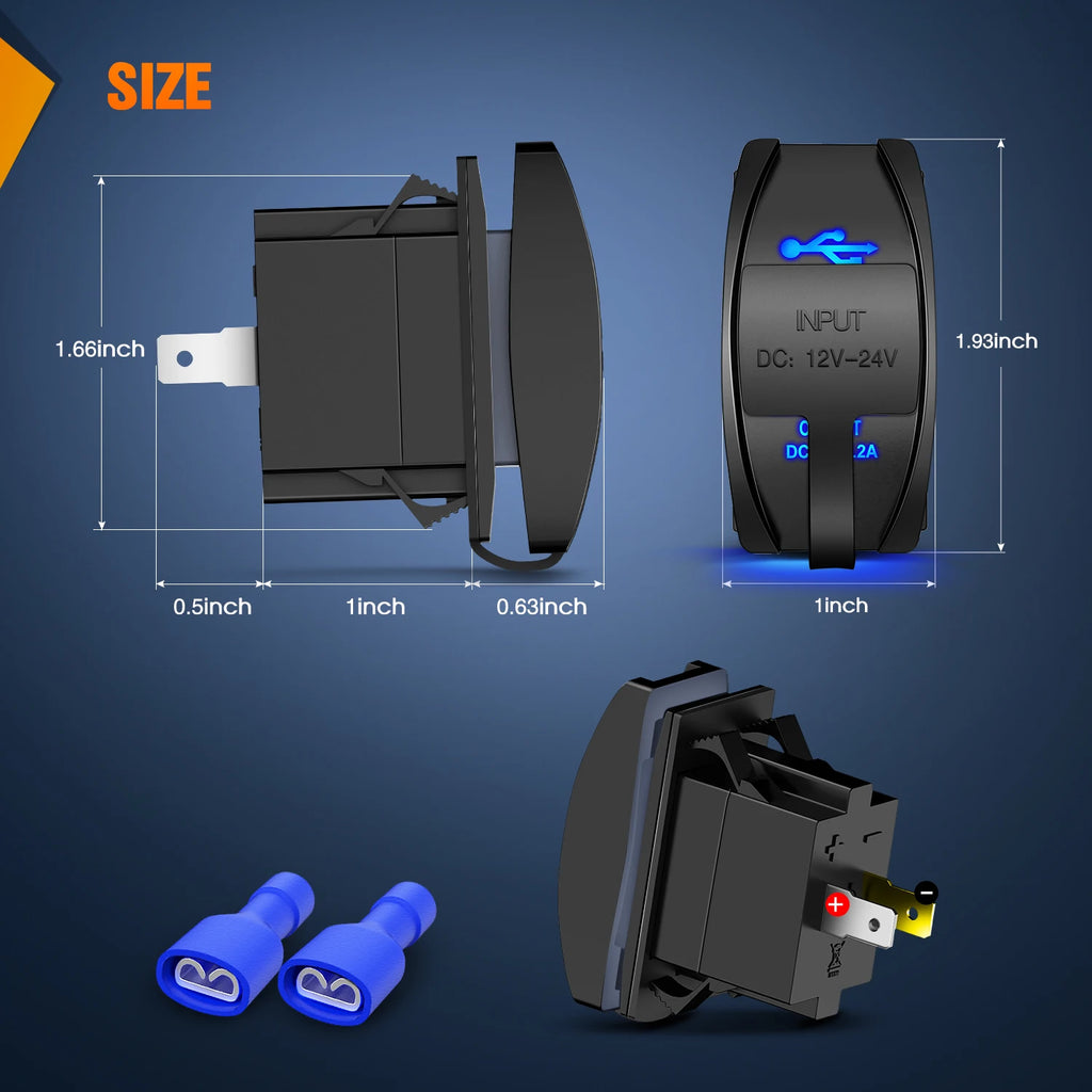 Dual-USB Car Charger Socket