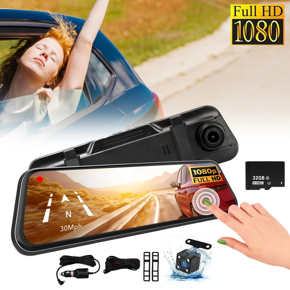 1080P Rearview Mirror Dash Cam