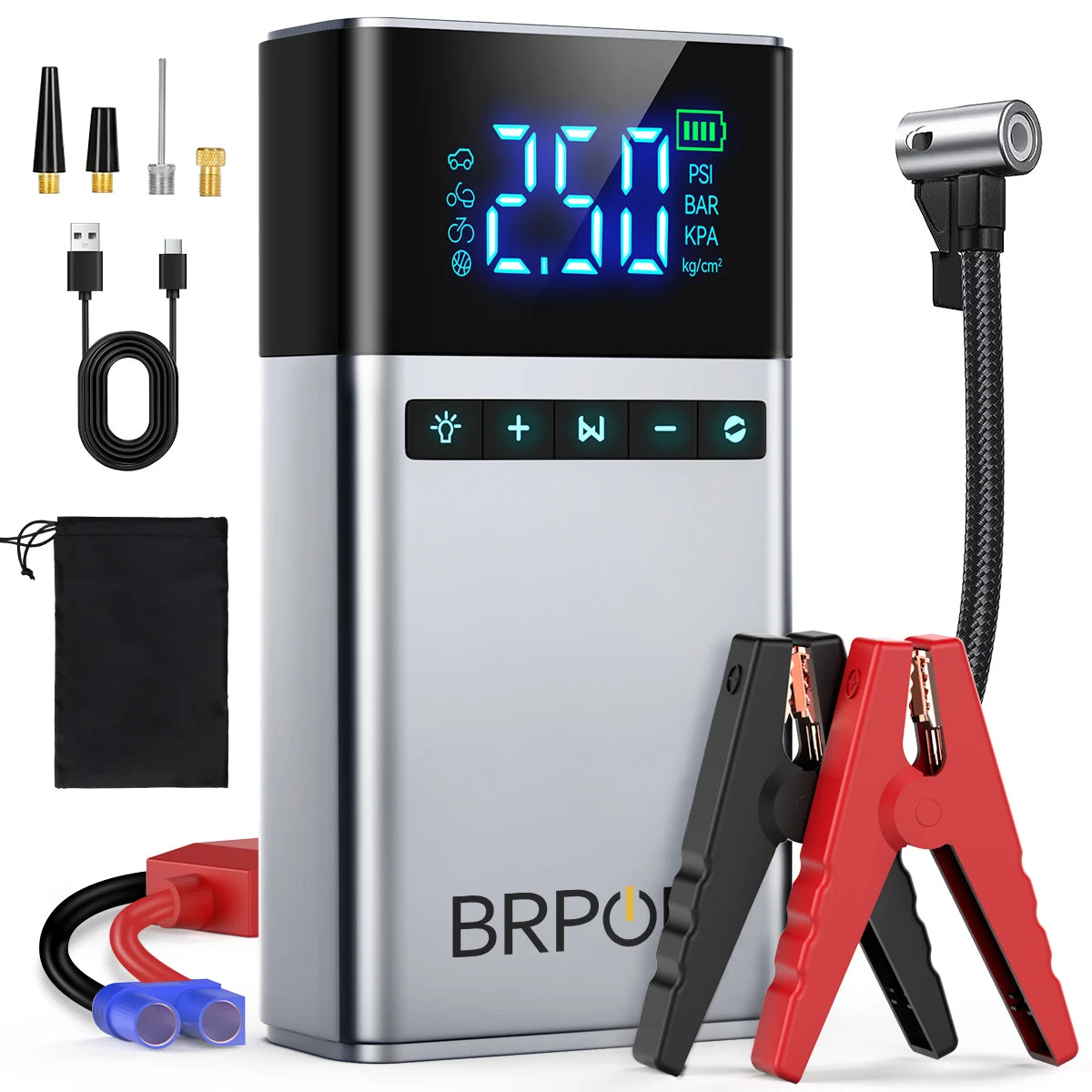 4-in-1 Jump Starter & Air Compressor
