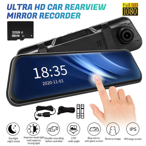 1080P Rearview Mirror Dash Cam
