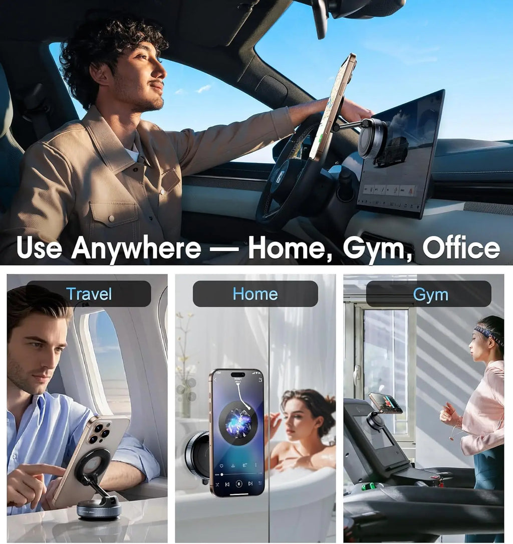 Foldable Vacuum Phone Mount