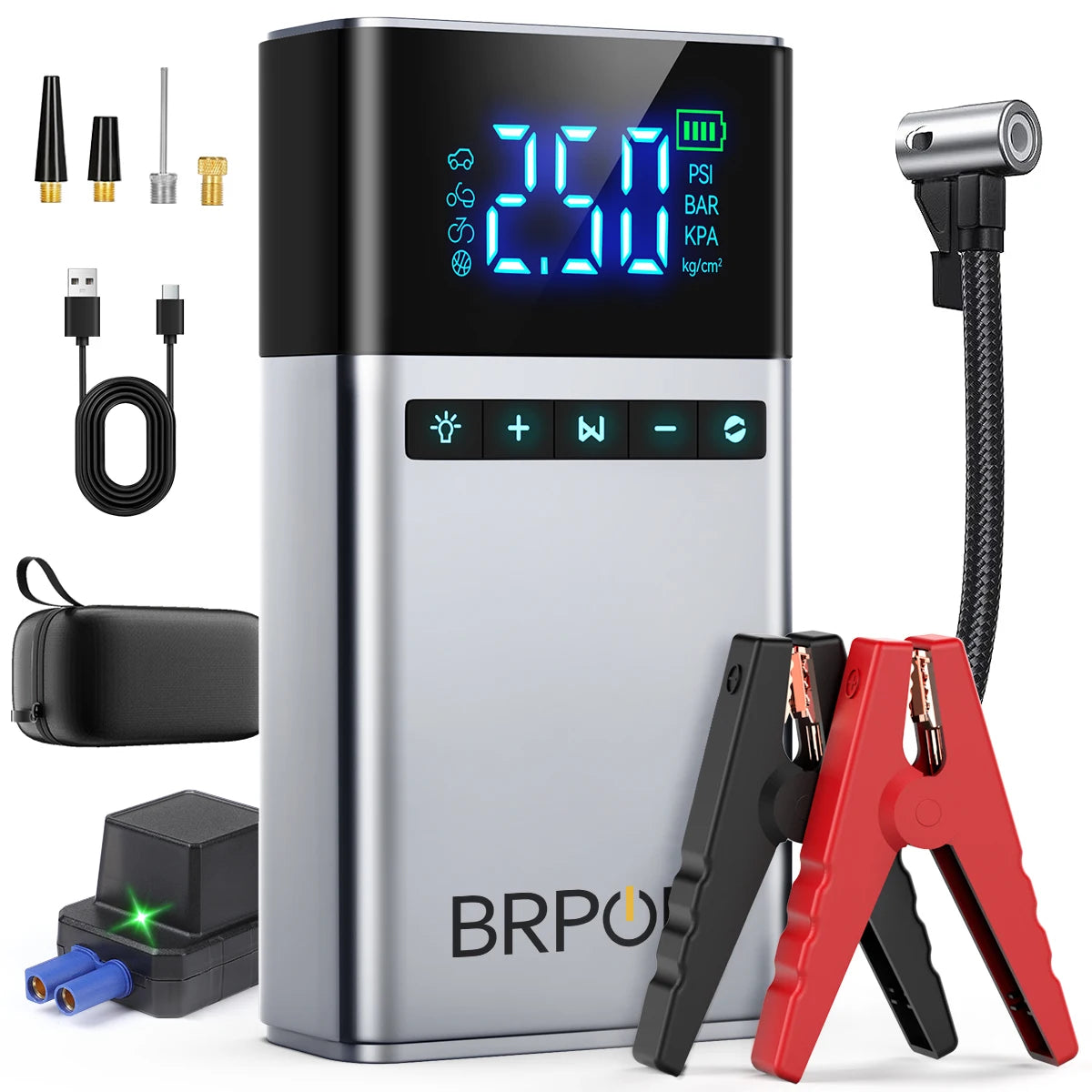 4-in-1 Jump Starter & Air Compressor