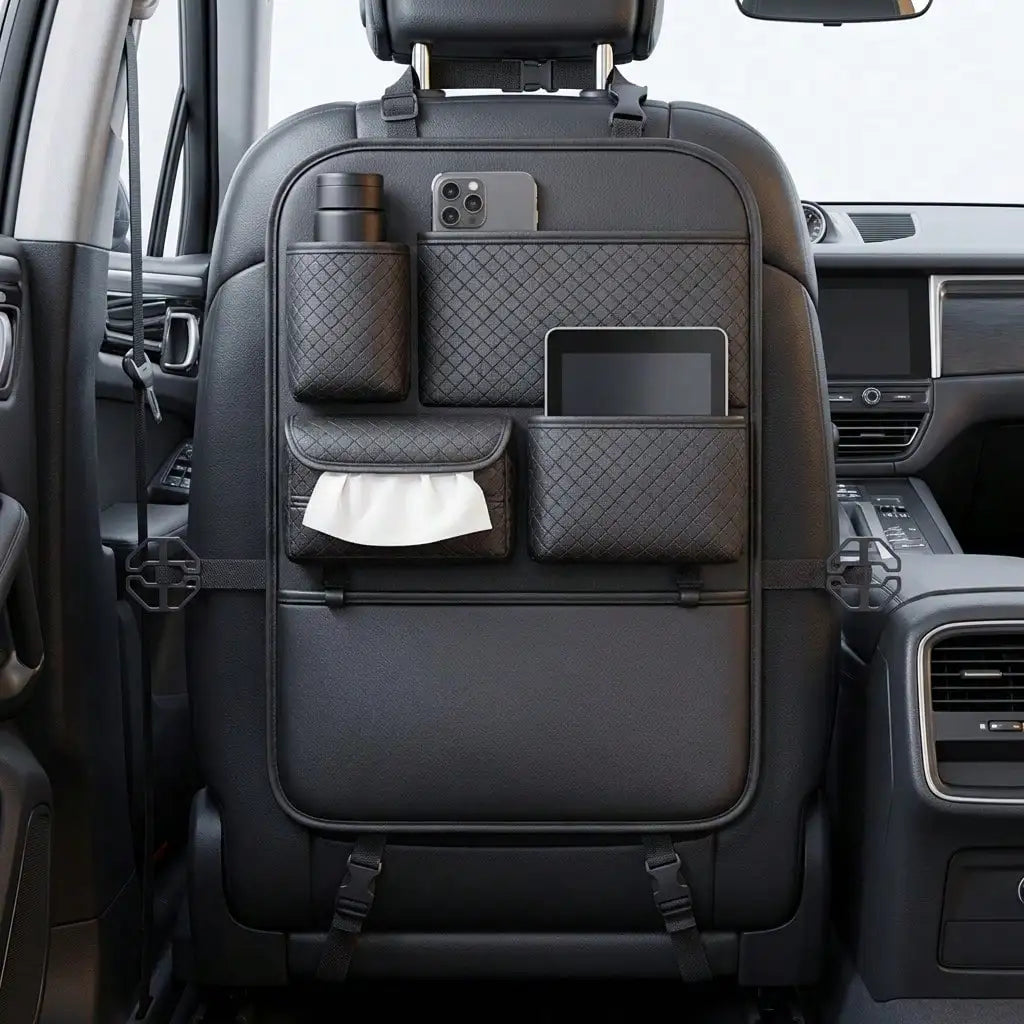 Leather Organizer with Foldable Tray