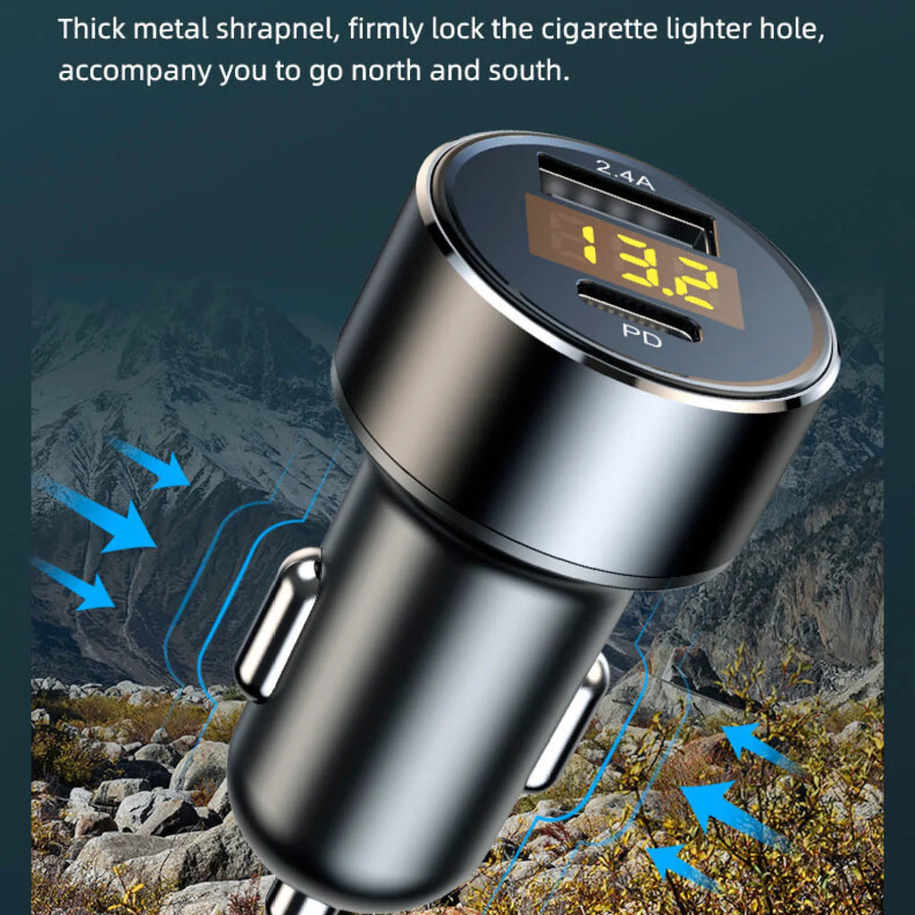 Dual-USB PD Car Charger