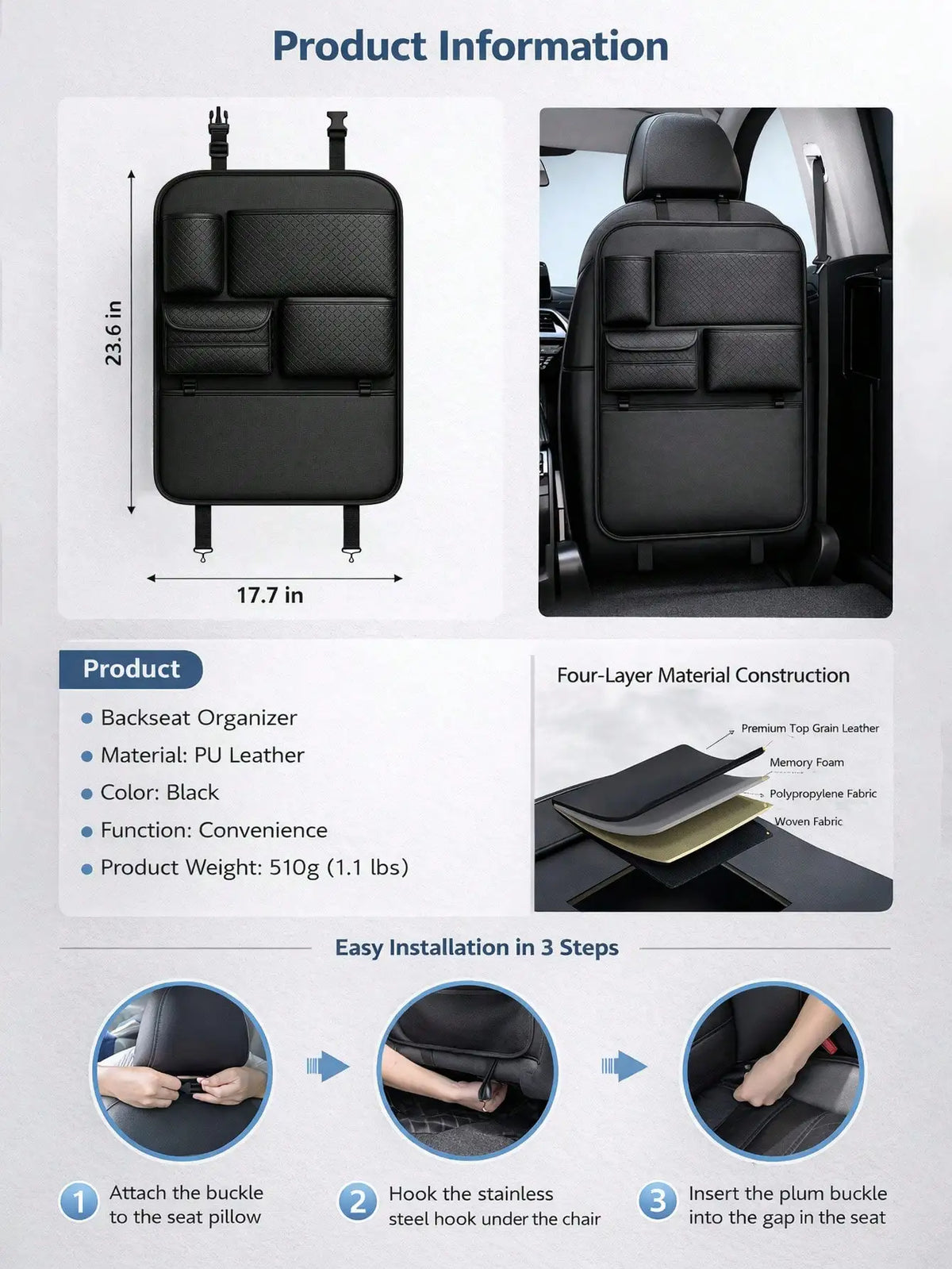 Waterproof Backseat Organizer