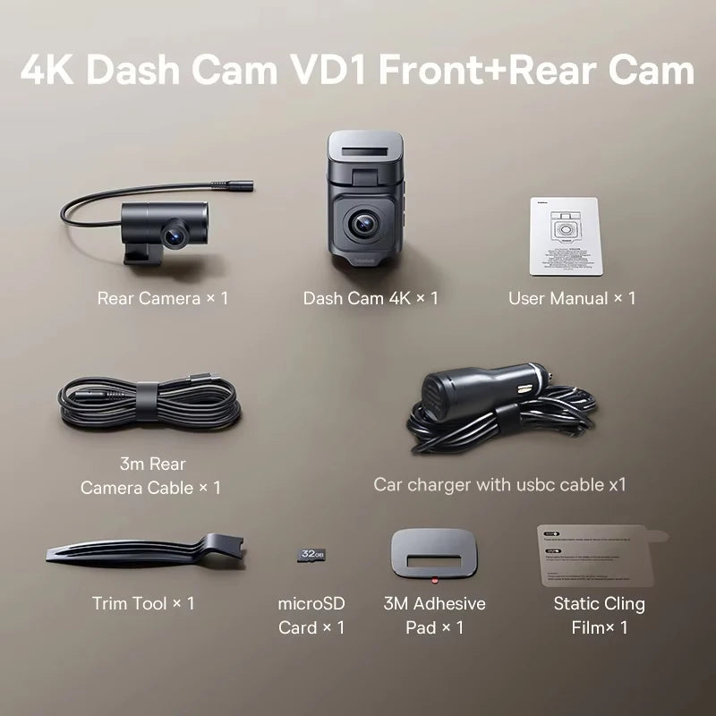 Baseus 4K Dual Dash Cam