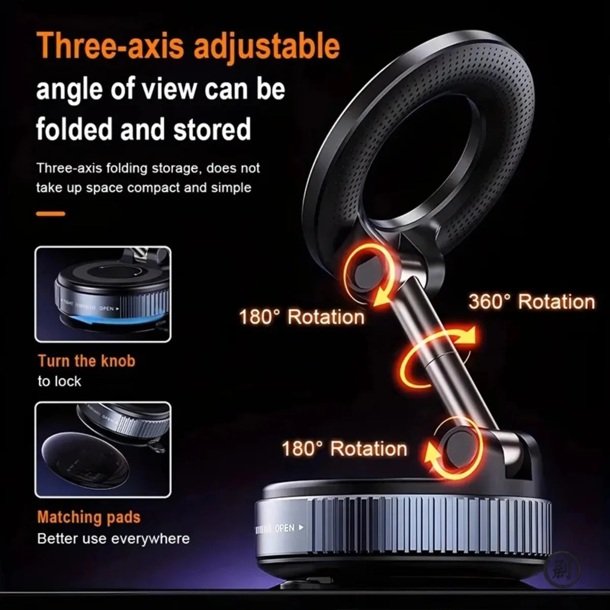 Folding Magnetic Phone Mount