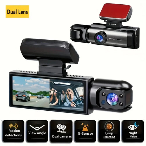3.16″ Dual-Lens Dash Cam