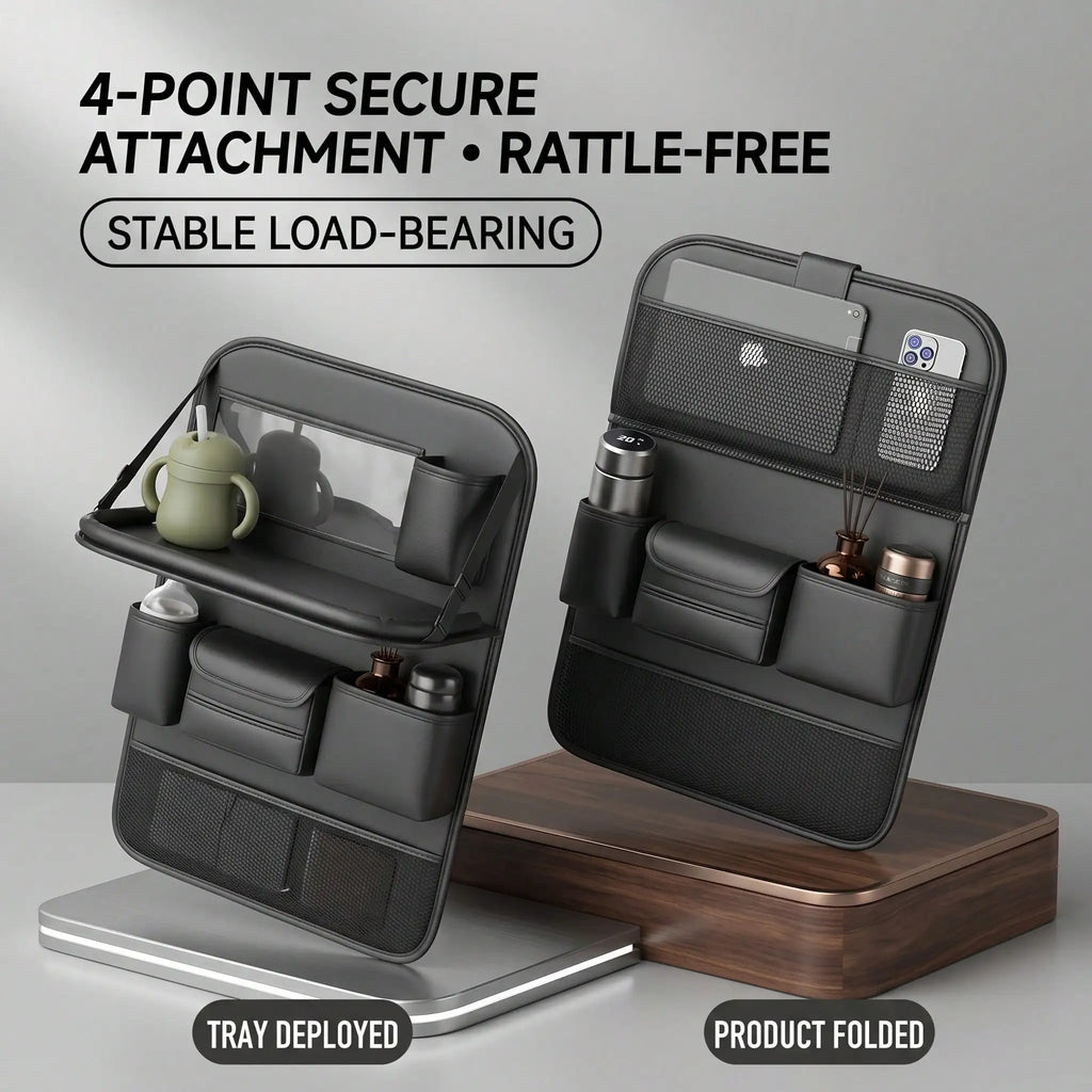 Leather Organizer with Foldable Tray