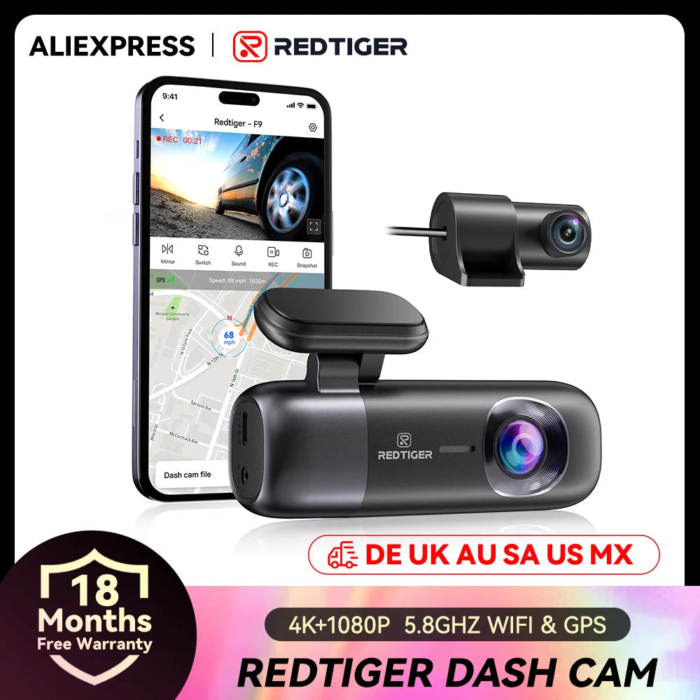 REDTIGER F9 4K Dash Cam