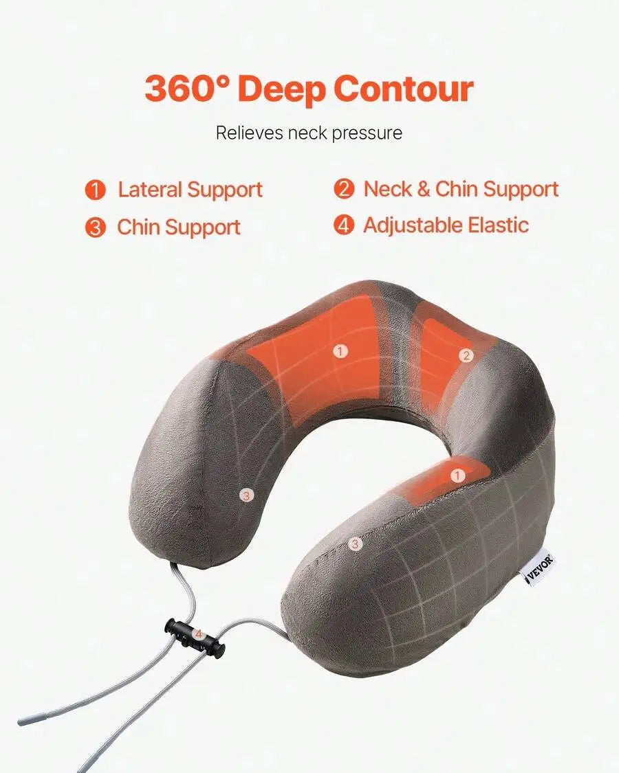 Memory Foam Travel Neck Pillow