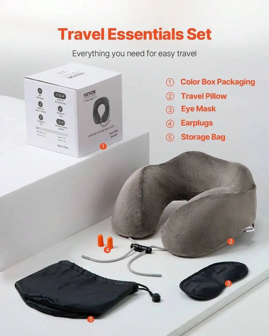 Memory Foam Travel Neck Pillow