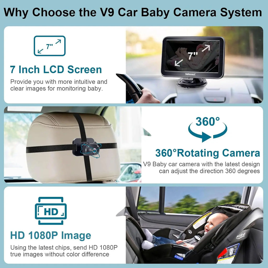 7″ Car Baby Monitor