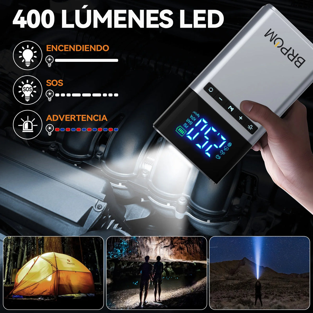 4-in-1 Jump Starter & Air Compressor