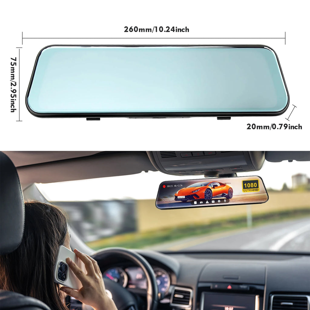 1080P Rearview Mirror Dash Cam