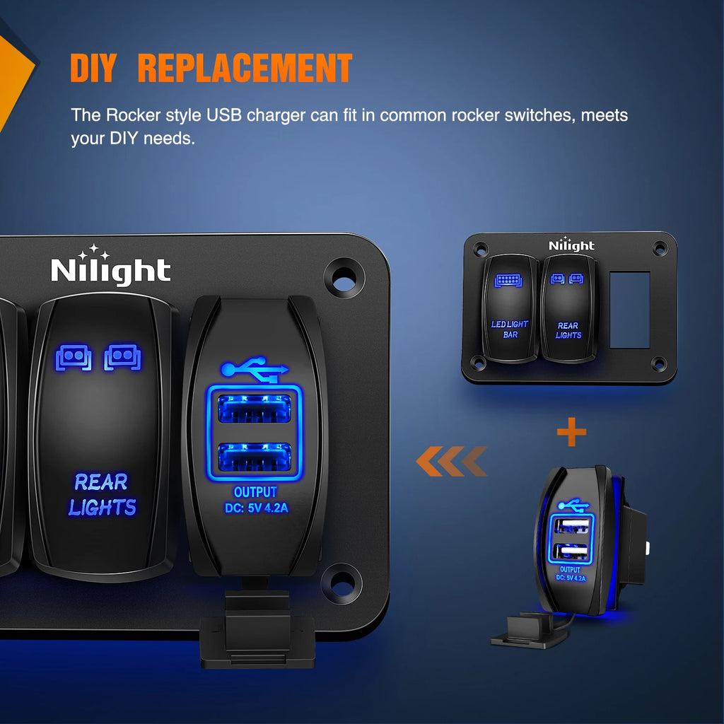 Dual-USB Car Charger Socket