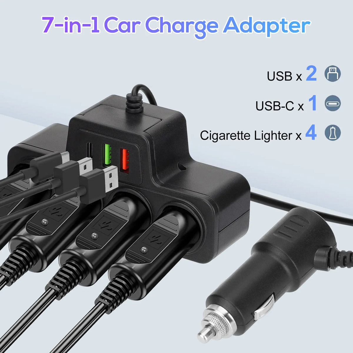 4-Socket Car Charger Adapter