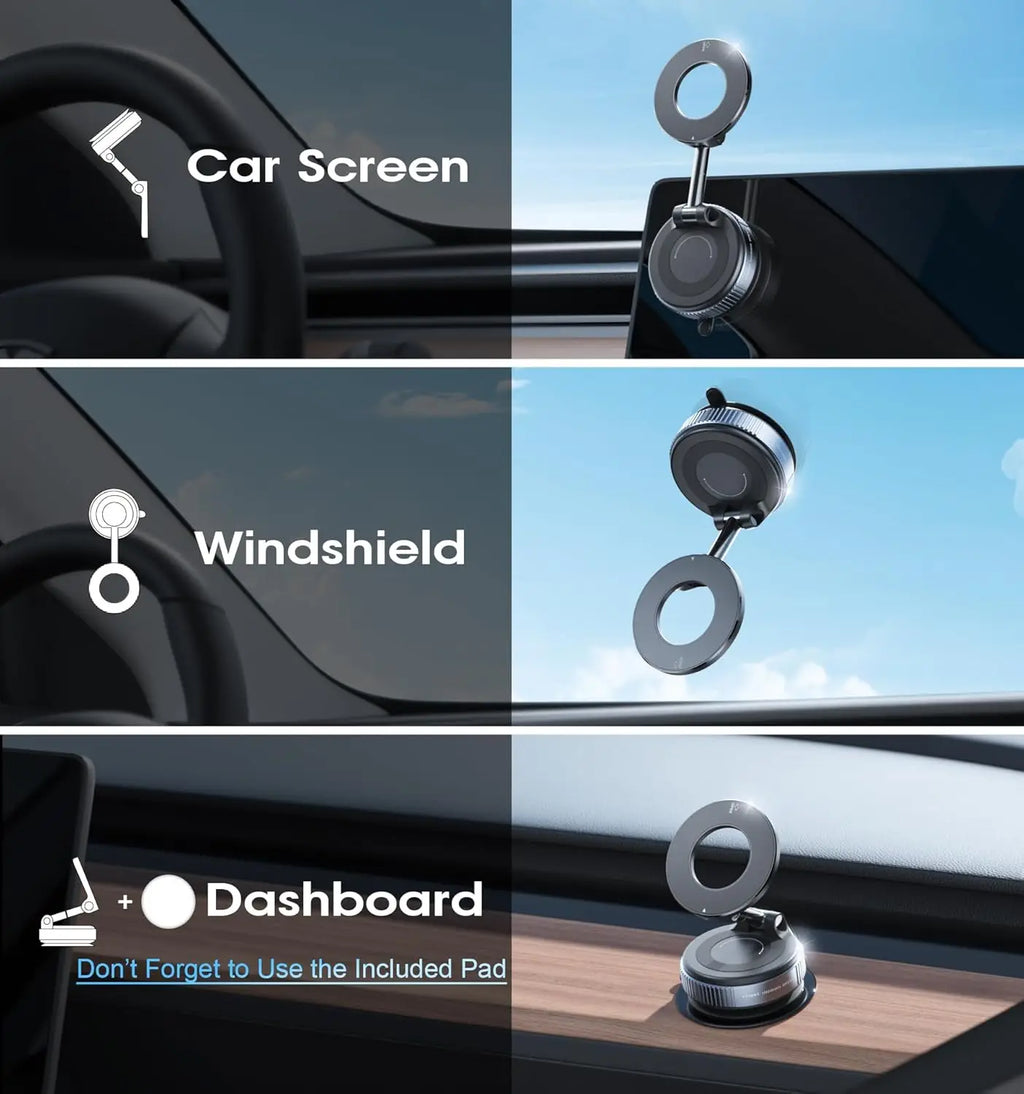 Foldable Vacuum Phone Mount