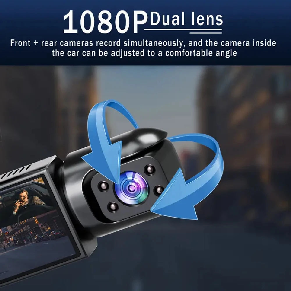 3.16″ Dual-Lens Dash Cam